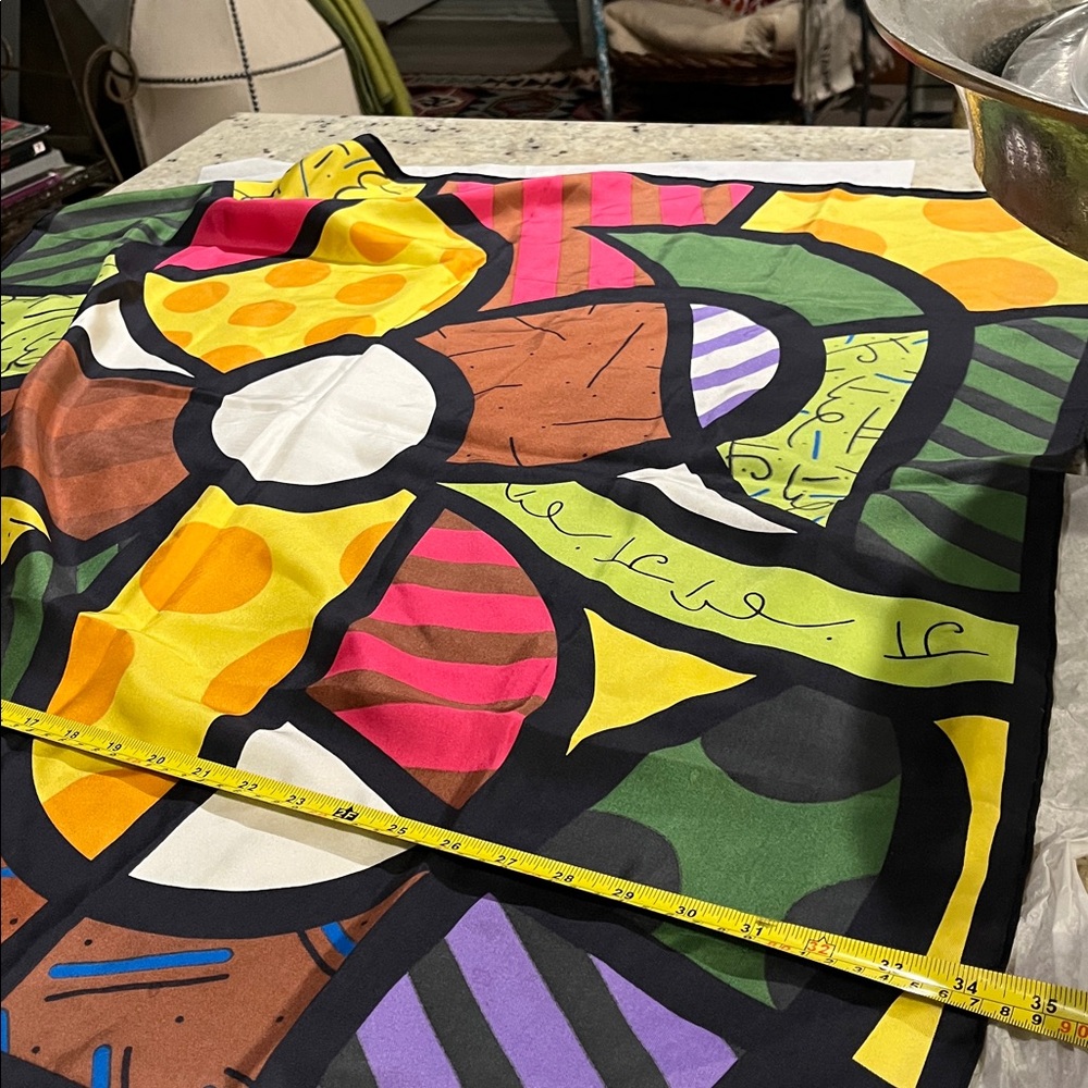 Romero Britto silk scarf - Picture 7 of 7
